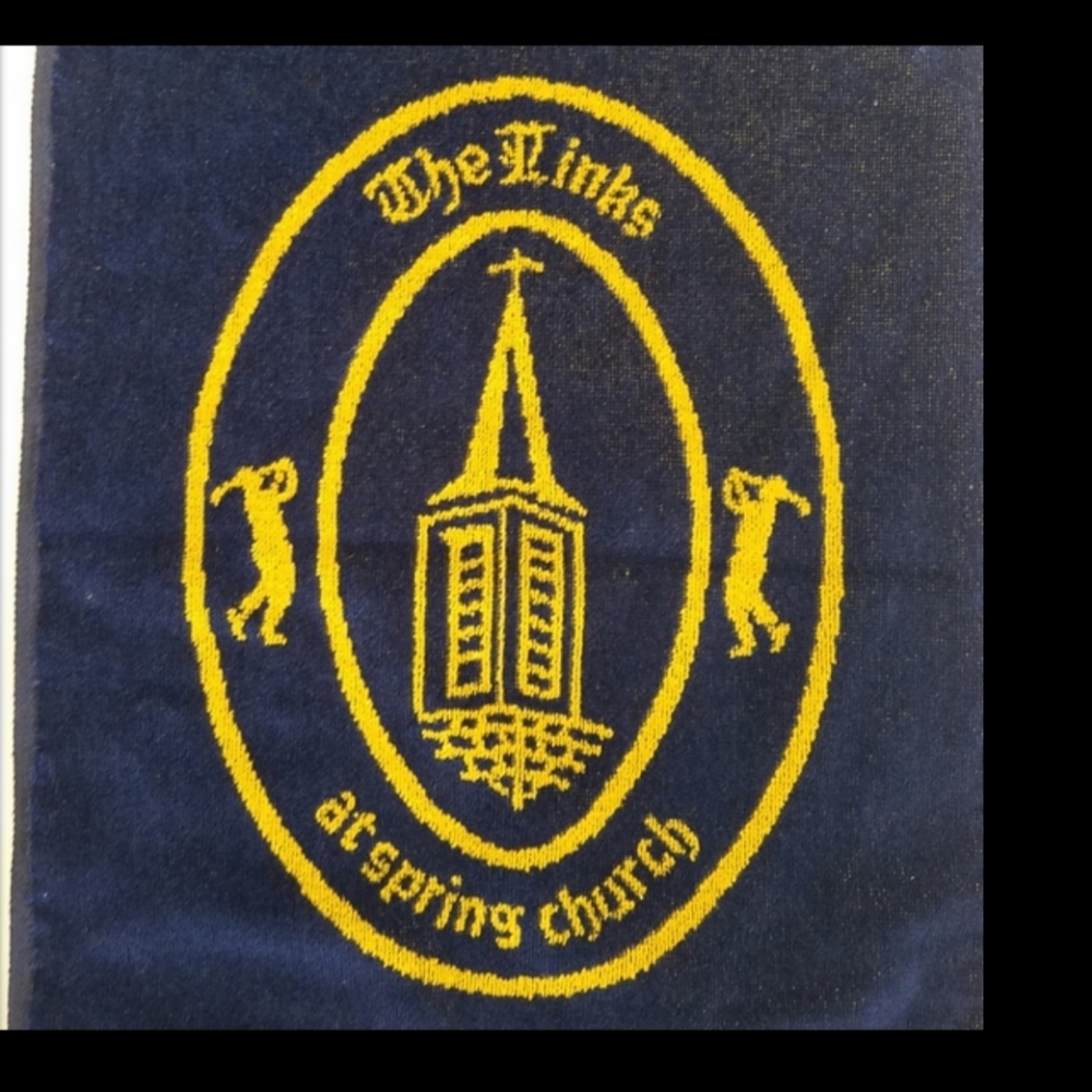 Vintage Golf Towel -- The Links at Spring Church XL w Clip by 1888 Mills 16x39